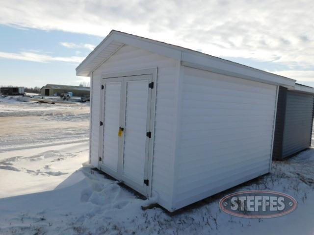 Shed, 10'x12', white, double doors